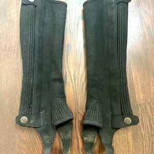 Kids Black Riding Half Chaps